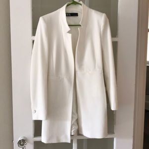 Long white blazer